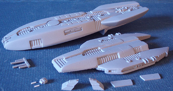 Battlestar Galactica 2003 Cygnus MK II Heavy Escort Ship 1:3700 Scale Resin Model Kit - Click Image to Close