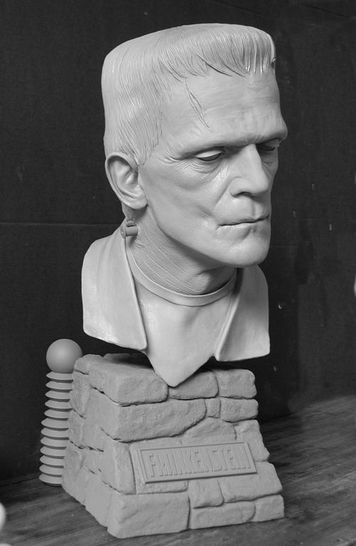 Frankenstein 18 Inch 1/2 Scale Big Head Bust Model Kit Jeff Yagher