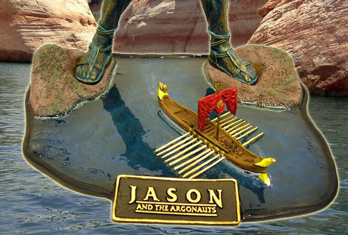 Jason And The Argonauts Talos Diorama Model Hobby Kit Built & Pa - Click Image to Close