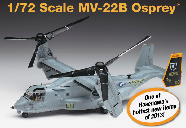 Osprey Hellicopter 1:72 Scale MV-22B Model Kit - Click Image to Close