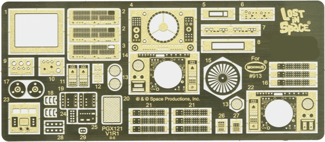 Lost In Space Jupiter 2 II 1/35 Scale 18 Inch Photoetch & Decal Set Model Kit - Click Image to Close