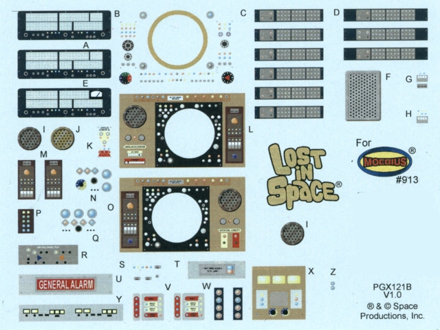 Lost In Space Jupiter 2 II 18" Photoetch & Decal Set Model Kit 18LPG06 