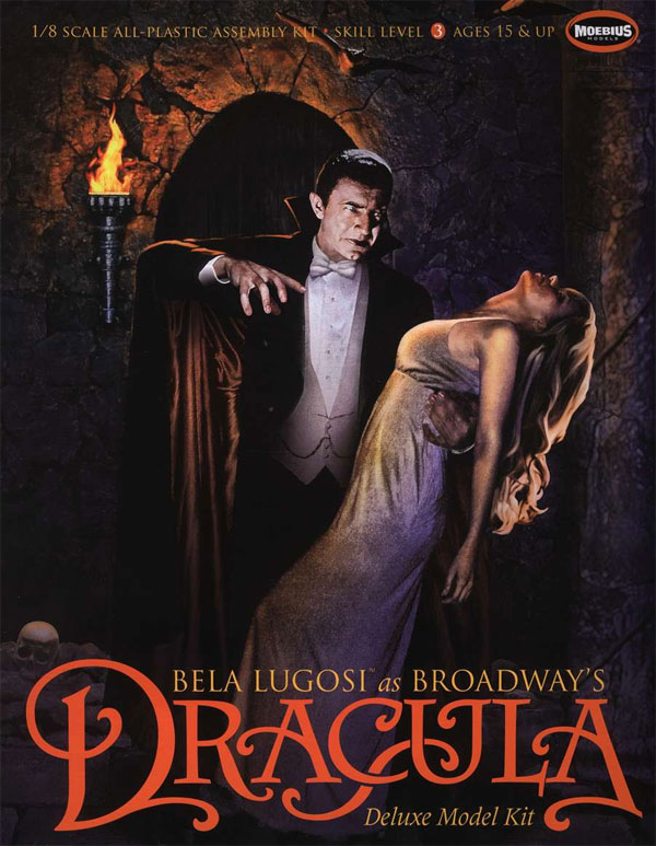 Dracula Bela Lugosi Broadway 1927 With Victim Deluxe Model Kit - Click Image to Close