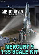 Mercury 9 Rocket 1/350 Scale Model Kit - Click Image to Close