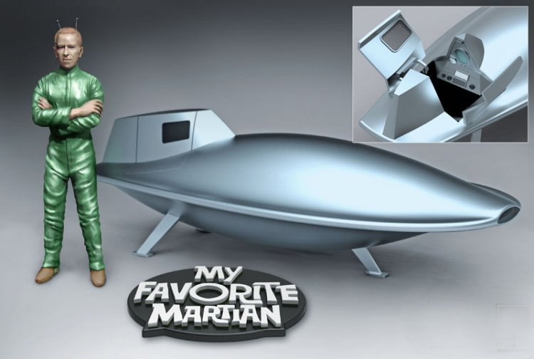 My Favorite Martian Uncle Martin & Spaceship Model kit - Click Image to Close