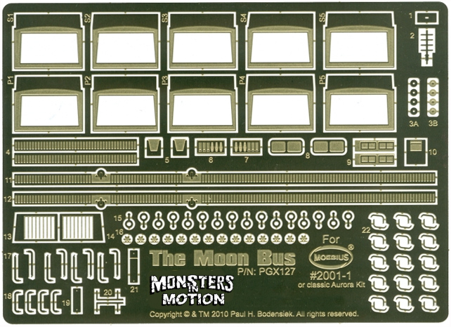 2001: A Space Odyssey AURORA Moon Bus Photoetch Set - Click Image to Close