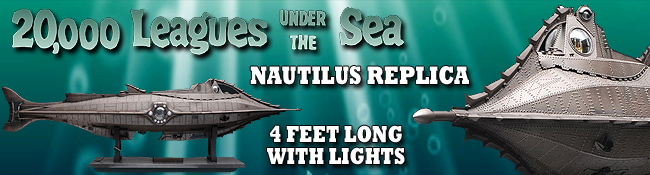 20,000 Leagues Under the Sea - 4 Foot Disney Nautilus - Click Image to Close