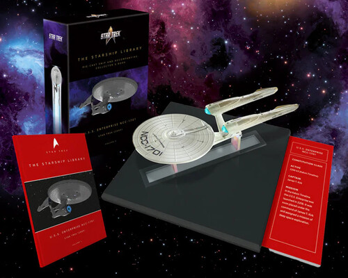 Star Trek 2009 Starship Library Vol. 3 U.S.S. Enterprise NCC-1707 Kelvin Timeline Die-Cast Ship & Book Set - Click Image to Close
