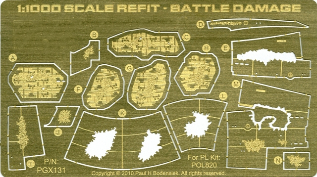 Star Trek Enterprise NCC-1701 Refit Battle Damage Set 1/1000 - Click Image to Close