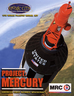 Project Mercury Space Capsule 1/12 Scale Model Kit Atomic City - Click Image to Close