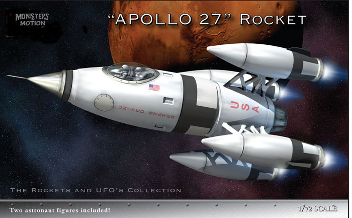 Retro Apollo 27 Plastic Rocket Model Assembly Kit - Click Image to Close