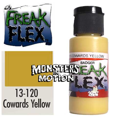 Freak Flex Cowards Yellow Paint 1 Ounce Flip Top Bottle - Click Image to Close