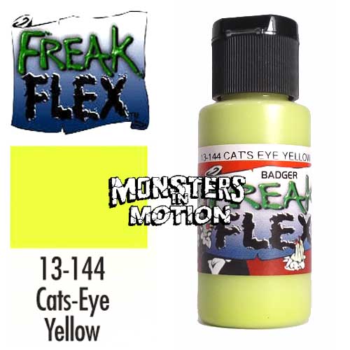 Freak Flex Cat's Eye Yellow Paint 1 Ounce Flip Top Bottle - Click Image to Close