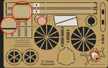 Star Trek Enterprise NCC-1701 1/650 Scale Model Kit Photoetch Accurizing Set - Click Image to Close