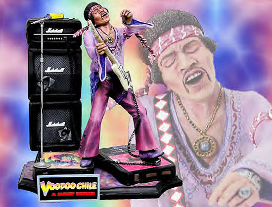 Jimi Hendrix Tribute 1/6 Scale Resin Model Kit - Click Image to Close