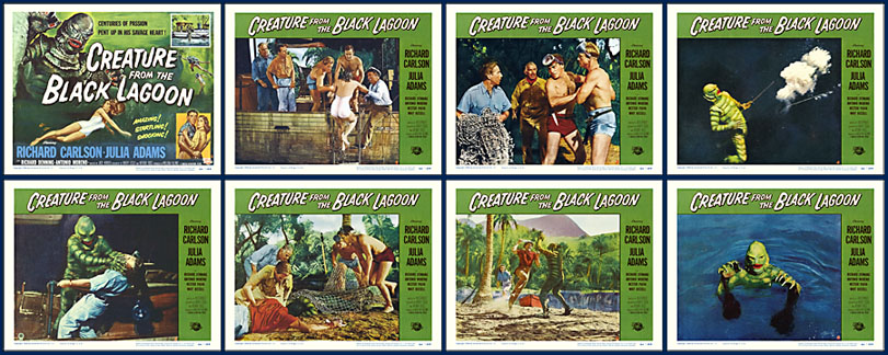 Creature from the Black Lagoon 1954 11x14 Lobby Card Set - Click Image to Close