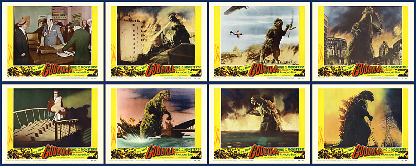 Godzilla 1956 11x14 Lobby Card Set - Click Image to Close