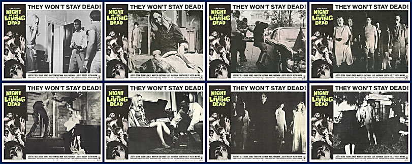 Night of the Living Dead 1968 11x14 Lobby Card Set - Click Image to Close