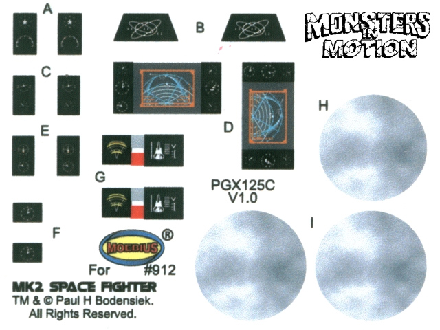 Battlestar Galactica 2003 Colonial Viper MK II 1/32 Scale Model Photoetch & Decal Set for Moebius - Click Image to Close